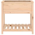 Miniatyrbilde 4 av 9: vidaXL Plantekasse med hylle hvit 82,5x54x81 cm heltre furu