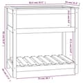Miniatyrbilde 7 av 9: vidaXL Plantekasse med hylle hvit 82,5x54x81 cm heltre furu