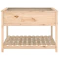 Miniatyrbilde 4 av 9: vidaXL Plantekasse med hylle 111,5x111,5x81 cm heltre furu