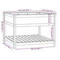 Miniatyrbilde 7 av 9: vidaXL Plantekasse med hylle 111,5x111,5x81 cm heltre furu