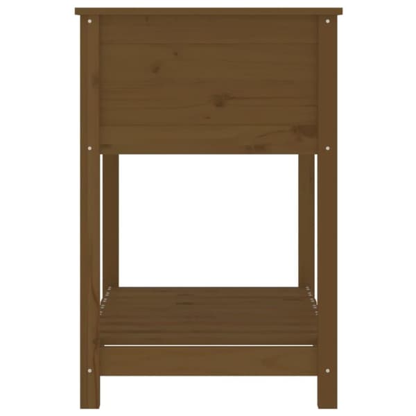 vidaXL Plantekasse med hylle honningbrun 82,5x54x81 cm heltre furu