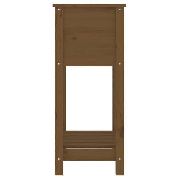 vidaXL Plantekasse med hylle honningbrun 54x34,5x81 cm heltre furu