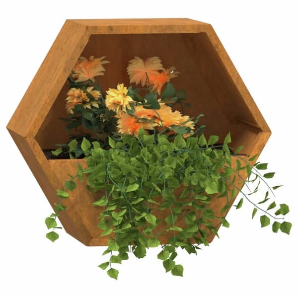 vidaXL væghængte plantekasser 2 stk. 30x10x25 cm cortenstål rustfarvet