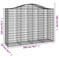 Miniatyrbillede 5 af 5: vidaXL buet gabionkurv 200x50x140/160 cm galvaniseret jern