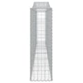 Miniatyrbillede 4 af 5: vidaXL buet gabionkurv 400x30x100/120 cm galvaniseret jern