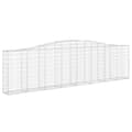 Miniatyrbillede 2 af 5: vidaXL buet gabionkurv 400x30x100/120 cm galvaniseret jern