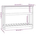 Miniatyrbillede 7 af 9: vidaXL plantekasse med hylde 111,5x34,5x81 cm massivt fyrretræ brun