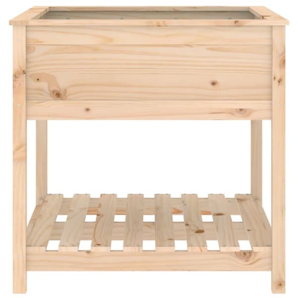 vidaXL Kukkalaatikko hyllyllä 82,5x82,5x81 cm täysi mänty