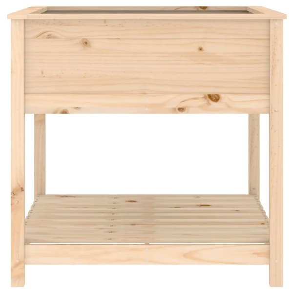 vidaXL Kukkalaatikko hyllyllä 82,5x82,5x81 cm täysi mänty