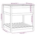 Pikkukuva 7 / 9: vidaXL Kukkalaatikko hyllyllä 82,5x82,5x81 cm täysi mänty