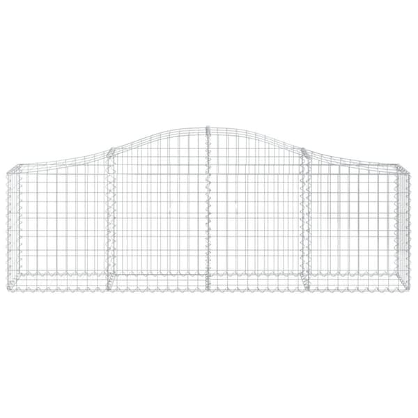 vidaXL buet gabionkurv 200x30x60/80 cm galvaniseret jern