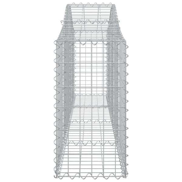 vidaXL buet gabionkurv 200x30x60/80 cm galvaniseret jern