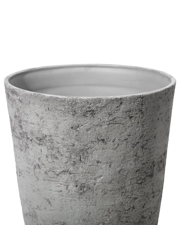 Havekrukker Grå Stenblanding Glasfiber 51 x 51 x 71 cm Store Runde Udendørs Frostsikre Krukker med Huller Design til Haven Krukkesæt