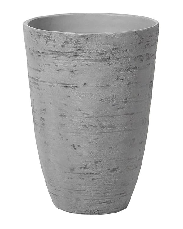 Havekrukker Grå Stenblanding Glasfiber 35 x 35 x 50 cm Store Runde Udendørs Frostsikre Krukker med Huller Design til Haven Krukkesæt