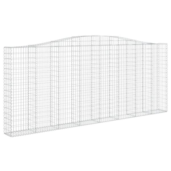 vidaXL Gabionkurver buede 8 stk 400x30x160/180 cm galvanisert jern