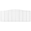 Miniatyrbilde 4 av 6: vidaXL Gabionkurver buede 2 stk 400x30x140/160 cm galvanisert jern