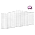 Miniatyrbilde 2 av 6: vidaXL Gabionkurver buede 2 stk 400x30x140/160 cm galvanisert jern