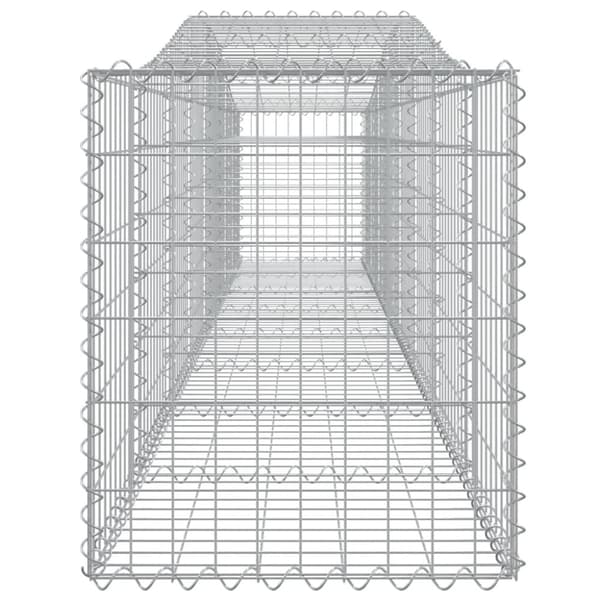 vidaXL buet gabionkurv 400x50x60/80 cm galvaniseret jern