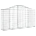 Miniatyrbilde 3 av 6: vidaXL Gabionkurver buede 13 stk 200x30x100/120 cm galvanisert jern