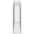 Miniatyrbilde 5 av 6: vidaXL Gabionkurver buede 13 stk 200x30x100/120 cm galvanisert jern