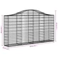 Miniatyrbilde 6 av 6: vidaXL Gabionkurver buede 13 stk 200x30x100/120 cm galvanisert jern