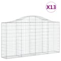 Miniatyrbilde 2 av 6: vidaXL Gabionkurver buede 13 stk 200x30x100/120 cm galvanisert jern