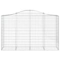 Miniatyrbilde 4 av 6: vidaXL Gabionkurver buede 4 stk 200x50x120/140 cm galvanisert jern