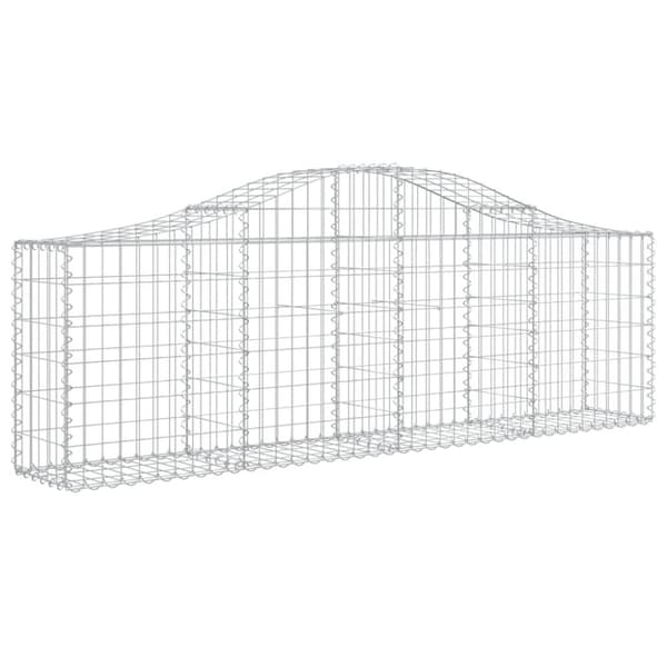 vidaXL Gabionkurver buede 5 stk 200x30x60/80 cm galvanisert jern