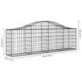 Miniatyrbilde 6 av 6: vidaXL Gabionkurver buede 5 stk 200x30x60/80 cm galvanisert jern