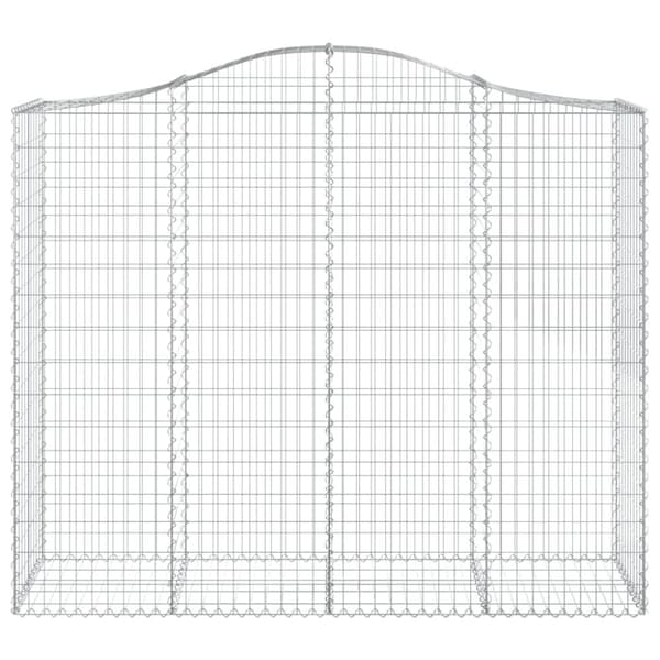 vidaXL Gabionkurver buede 2 stk 200x50x160/180 cm galvanisert jern
