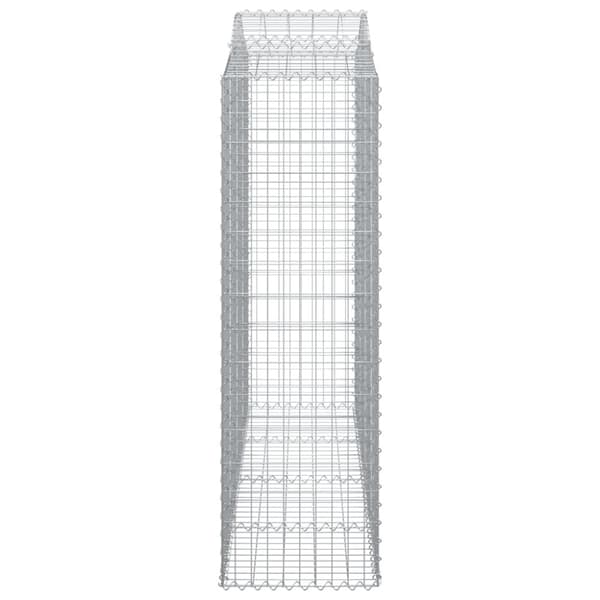vidaXL Gabionkurver buede 2 stk 200x50x160/180 cm galvanisert jern
