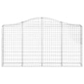 Miniatyrbillede 3 af 5: vidaXL buet gabionkurv 200x30x100/120 cm galvaniseret jern