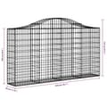 Miniatyrbillede 5 af 5: vidaXL buet gabionkurv 200x30x100/120 cm galvaniseret jern