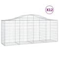 Miniatyrbillede 2 af 6: vidaXL buede gabionkurve 12 stk. 200x50x80/100 cm galvaniseret jern