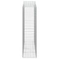Miniatyrbillede 4 af 5: vidaXL buet gabionkurv 200x50x180/200 cm galvaniseret jern