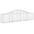 Miniatyrbilde 3 av 6: vidaXL Gabionkurver buede 6 stk 200x30x40/60 cm galvanisert jern