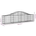 Miniatyrbilde 6 av 6: vidaXL Gabionkurver buede 6 stk 200x30x40/60 cm galvanisert jern