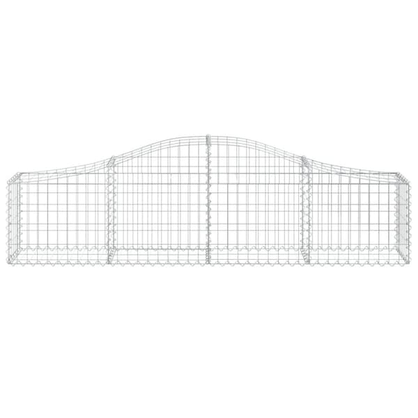 vidaXL Gabionkurver buede 18 stk 200x30x40/60 cm galvanisert jern