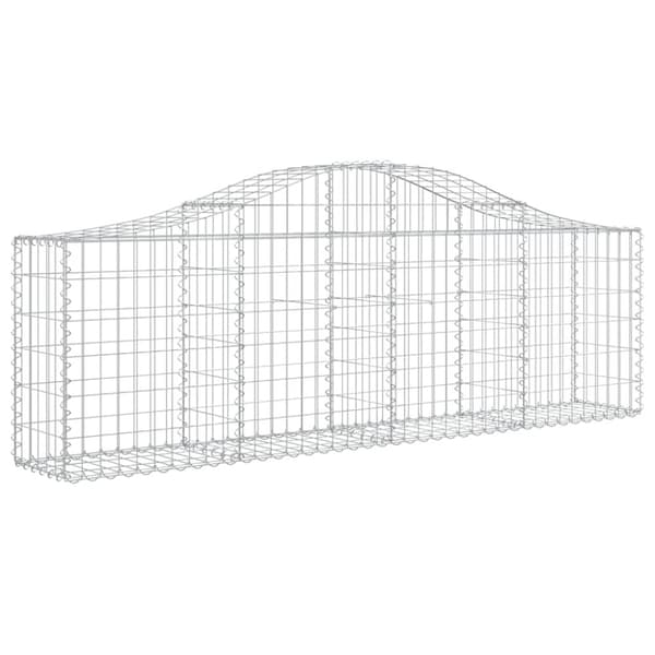 vidaXL Gabionkurver buede 2 stk 200x30x60/80 cm galvanisert jern