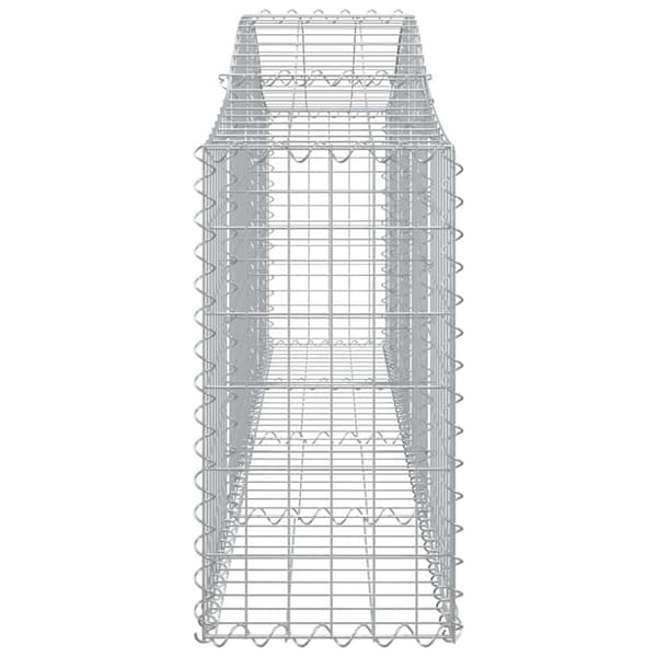 vidaXL Gabionkurver buede 2 stk 200x30x60/80 cm galvanisert jern