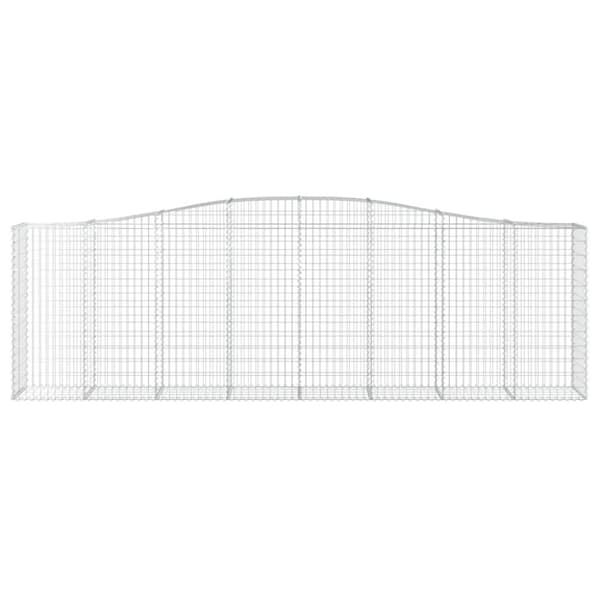vidaXL Gabionkurver buede 20 stk 400x50x120/140 cm galvanisert jern