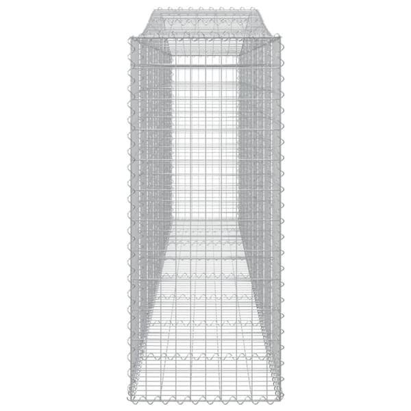 vidaXL Gabionkurver buede 20 stk 400x50x120/140 cm galvanisert jern