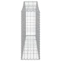 Miniatyrbilde 5 av 6: vidaXL Gabionkurver buede 20 stk 200x30x80/100 cm galvanisert jern