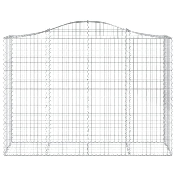 vidaXL Gabionkurver buede 10 stk 200x50x140/160 cm galvanisert jern