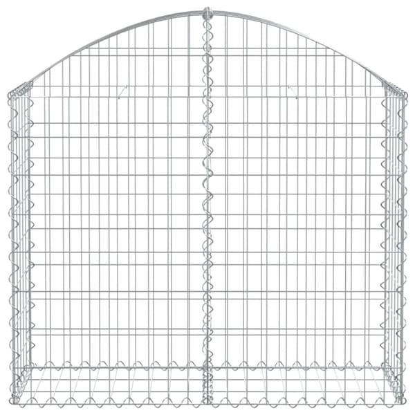 vidaXL Gabionkurv buet 100x30x80/100 cm galvanisert jern