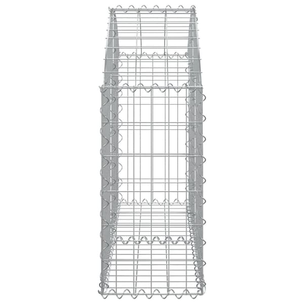 vidaXL Gabionkurv buet 100x30x60/80 cm galvanisert jern