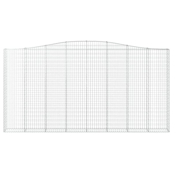 vidaXL Gabionkurver buede 3 stk 400x30x200/220 cm galvanisert jern