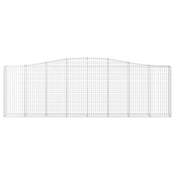 vidaXL Gabionkurver buede 9 stk 400x30x120/140 cm galvanisert jern