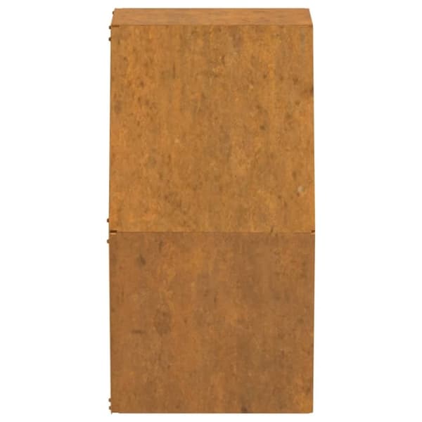 vidaXL Odlingslådor för vägg 2 st rosttrögt stål 30x10x25 cm