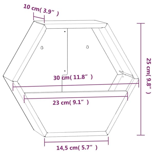 vidaXL Odlingslådor för vägg 2 st rosttrögt stål 30x10x25 cm